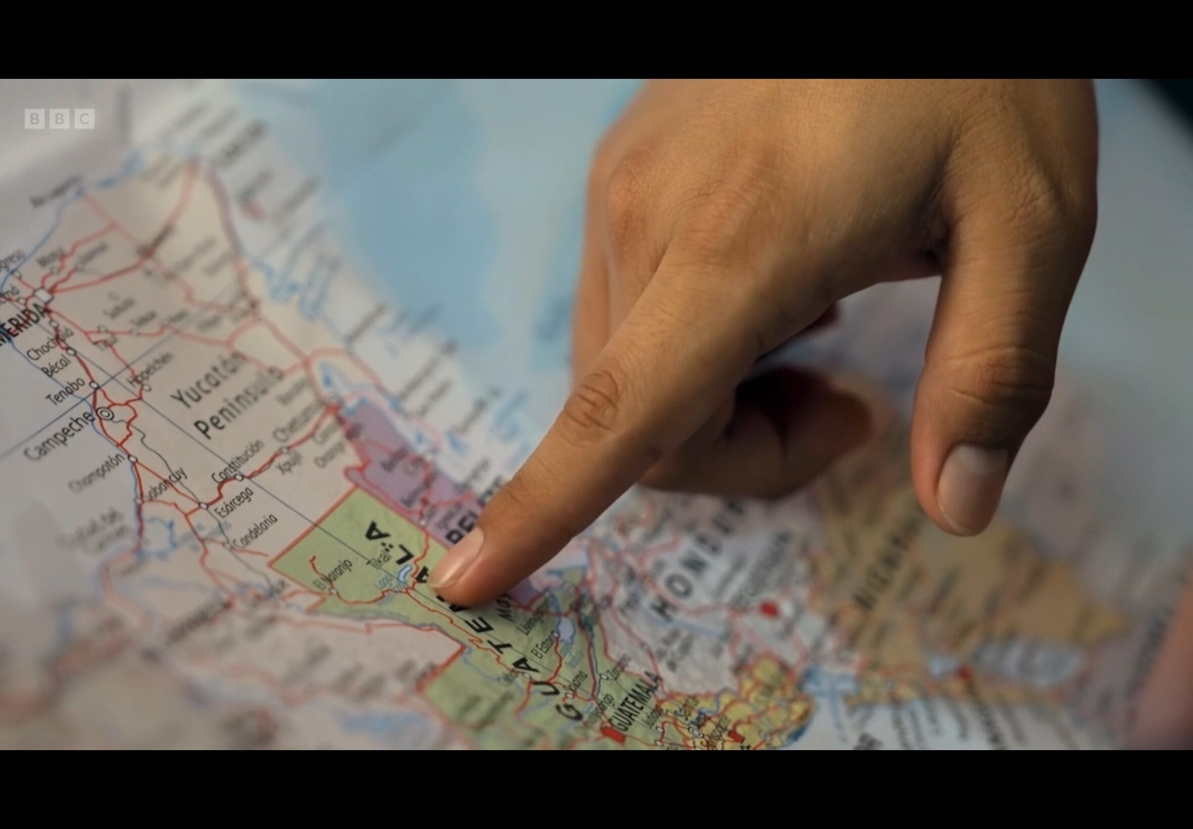 Marco Polo map used in Race Across the World